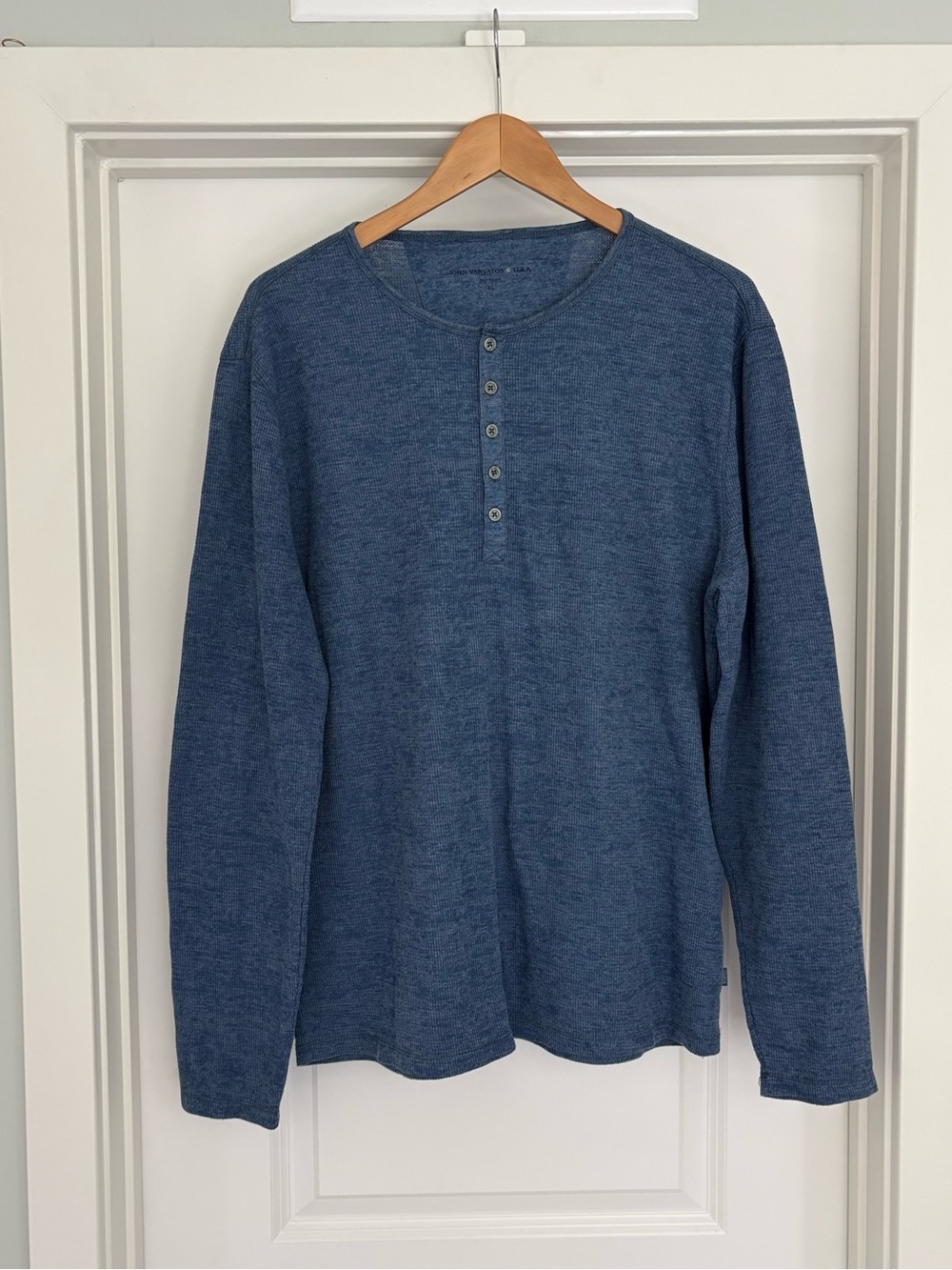 John Varvatos Waffle Knit Henley XL